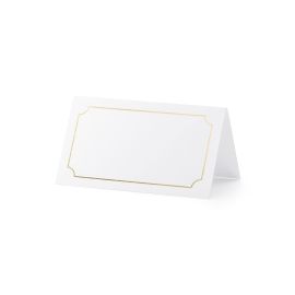 Partydeco Tischkarte Goldrahmen 9.5 x 5.5 cm, 10 Stück - FRI-GX47-000S6D