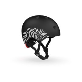 Scoot and Ride Kinderhelm Zebra Schwarz, XXS-S - FRI-GX47-001M97