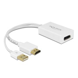 Delock Adapter HDMI – DisplayPort Weiss, 4K, USB-Strom - FRI-GX47-002GG2
