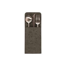 Tiseco Tischset Truman 10 cm x 25 cm, Grau - FRI-GX47-0000DR