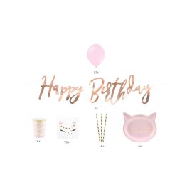 Partydeco Partyset Cat 6-teilig, Rosa - FRI-GX47-001CQZ