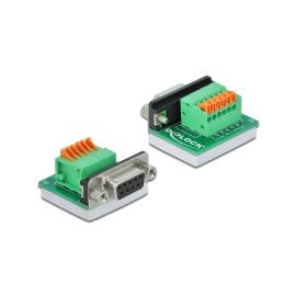 Delock Adapter Terminalblock RS232 DB9 Buchse horizontal 0 m - FRI-GX47-0049RG