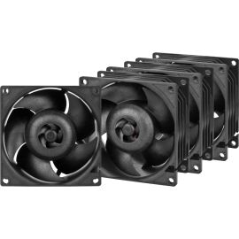 Arctic Cooling PC-Lüfter S8038-7K, 80 mm, 7000 RPM, Schwarz, 4 Stück - FRI-GX47-001PMW