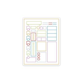 Glass Staff Minimal Character Sheet Sticker Mehrfarbig/Weiss - FRI-GX47-004ECX