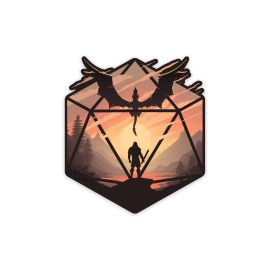 Glass Staff The Staredown d20 Sticker Rot/Schwarz - FRI-GX47-004929