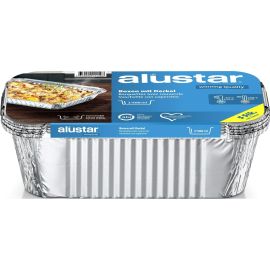 Alustar Grillschale mit Deckel 25 x 13 x 7 cm, 5 Stück - FRI-GX47-003SA6