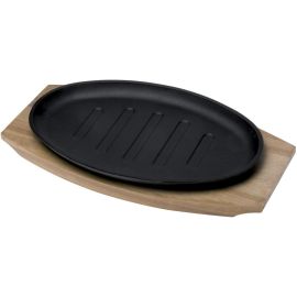 Nouvel Hot Plate mit Holzunterteller 34 x 18 x 5 cm - FRI-GX47-006GDH