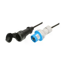 maxCAMP Adapterkabel 0.5 m T23 - CEE16/3, IP44, Schwarz - FRI-GX47-002RNR