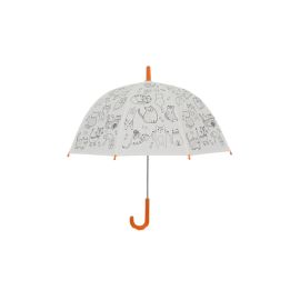 Esschert Design Bastelset Schirm Katzen zum Bemalen Orange/Weiss (KG278) - FRI-YD15-0000AR