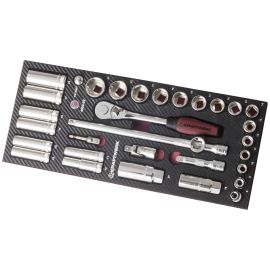 Kraftwerk Steckschlüssel-Set 3/8" Completo EVA3 32-teilig - FRI-GX47-0057AW