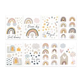 Papierdrachen Wandtattoo-Set Regenbogen - FRI-GX47-006HJP