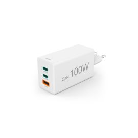 Hama USB-Wandladegerät Gan charger 1x USB-A 2x USB-C 100 W Weiss - FRI-GX47-006KFK