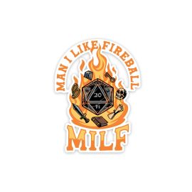 Glass Staff MILF Sticker Orange - FRI-GX47-001KSQ