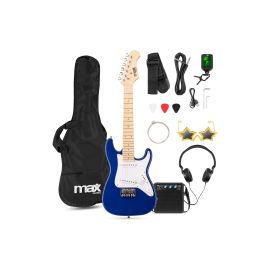 MAX E-Gitarre GigKit Junior 1/4 für Kinder 3 bis 7 Jahre Blau - FRI-GX47-005AK2
