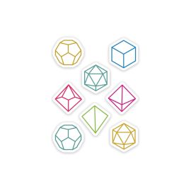 Glass Staff Minimal DnD Sticker Mehrfarbig/Weiss - FRI-GX47-0020WR