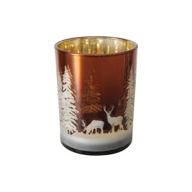 Boltze Weihnachtswindlicht Lorel Glas, 12.5 x 10 cm - FRI-GX47-00008P