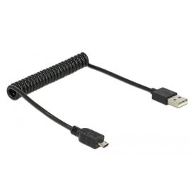 Delock USB 2.0-Spiralkabel USB-A - Micro-USB B 0.6 m - FRI-GX47-0007MG