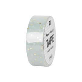 Rico Design Washi Tape Punkte 1.5 cm x 10 m, Gold/Mint - FRI-GX47-003XWZ