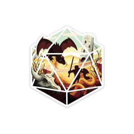 Glass Staff Dragon D20 Sticker Mehrfarbig - FRI-GX47-002B4Z