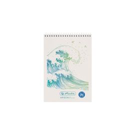 Herlitz Spiralblock Greenline A7, Welle - FRI-GX47-001G5R
