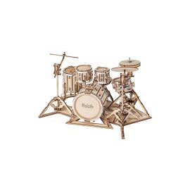 Rolife Bausatz Drum kit Schlagzeug 3D-Holzpuzzle 246 Teile - FRI-GX47-00324F