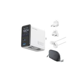 4smarts GaN Flex Screen AI 100W 2 USB-C+1 USB-A Travel - FRI-GX47-004RP5