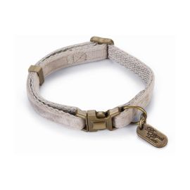 Designed by Lotte Katzenhalsband Velura Grau - FRI-GX47-00384P