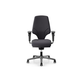 Giroflex Bürostuhl 64 mit Polsterrücken und Armlehnen, Charcoal - FRI-GX47-006G5G