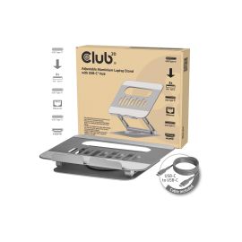 Club 3D Laptop-Ständer CSV-2554 Grau mit Hub 17.3 " - FRI-GX47-0030AH