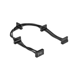 Delock Stromkabel SATA - 4x SATA 40 cm, schwarz - FRI-GX47-0048BG