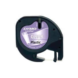 DYMO Beschriftungsband LetraTag Schwarz auf Transparent - FRI-GX47-000KTH
