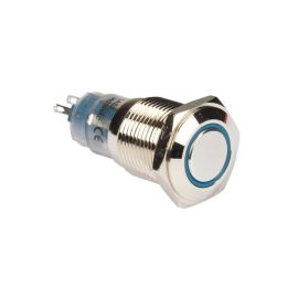 Velleman Drucktaster Metall 16 mm mit blauer Ringbeleuchtung - FRI-GX47-0026DS