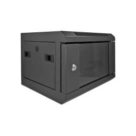 Delock Wandschrank 10" mit Glastür 10" / 4HE / Schwarz - FRI-GX47-002YWZ