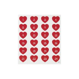 Creativ Company Adventskalender-Zahlen Herz 24 Sticker - FRI-GX47-0001ZV
