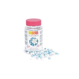 ScrapCooking Zuckerdekore Perlen weiss / blau 55 g - FRI-GX47-003PM2