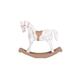 CHALET Weihnachtsfigur Schaukelpferd Weiss - FRI-GX47-001WN3