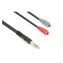 Vonyx Audio-Kabel CX328-3 6.3 mm Klinke - Cinch 3 m - FRI-GX47-004FPG