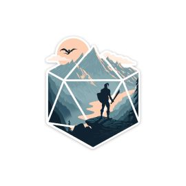 Glass Staff The d20 Champion Sticker Blau - FRI-GX47-002CJW