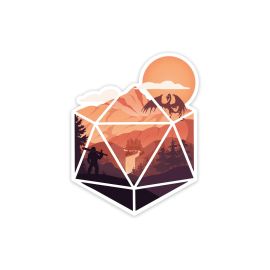 Glass Staff The D20 Hero Sticker Rot - FRI-GX47-002XSR