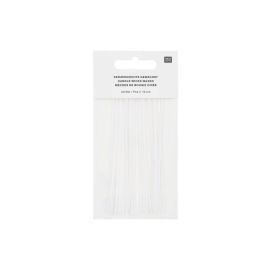Rico Design Kerzendocht gewachst 10 cm, 20 Stück, Baumwolle - FRI-GX47-001MA3