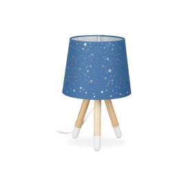 relaxdays Tischlampe Sterne Dunkelblau - FRI-GX47-003BWG