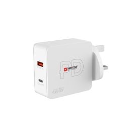SKROSS USB-Wandladegerät Multipower Combo+, UK, 48 W, Weiss - FRI-GX47-0028EX
