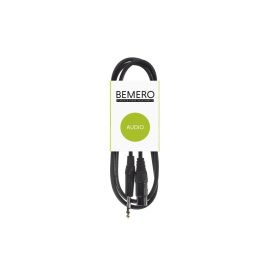 Bemero XLR-Kabel XLRf - 6.3 Klinken symmetrisch 0.75 m, Schwarz - FRI-GX47-00162H