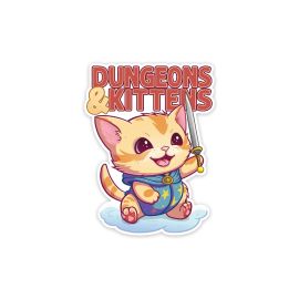 Glass Staff Dungeons & Kittens Sticker Mehrfarbig - FRI-GX47-0024A1