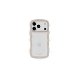 Holdit Back Cover Wavy iPhone 17 Pro Transparent/Beige - FRI-GX47-0017SD