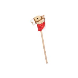 small foot Steckenpferd «Rocky» Rot/Beige/Nature - FRI-GX47-0013R0