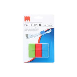 Max Hauri Kabel-Clip Hold, 6 Stück, Grün, Rot, Blau - FRI-GX47-001QBA