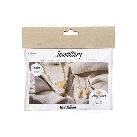 Creativ Company Schmuck Bastelset Halskette und Ohrringe aus Honigkalzit - FRI-GX47-000ZD8