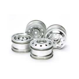 Tamiya Felgen Racing Truck Set, Vorne & Hinten, Silber, 1:14 - FRI-GX47-006HJG