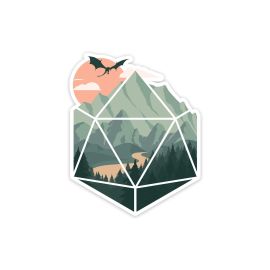 Glass Staff A D20 Scene Sticker Grün - FRI-GX47-001V44